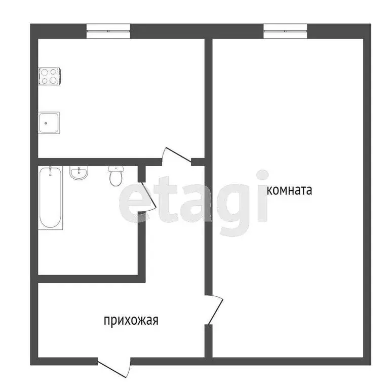 1-комнатная квартира: Ярославль, Красноборская улица, 1А (30.5 м) - Фото 0