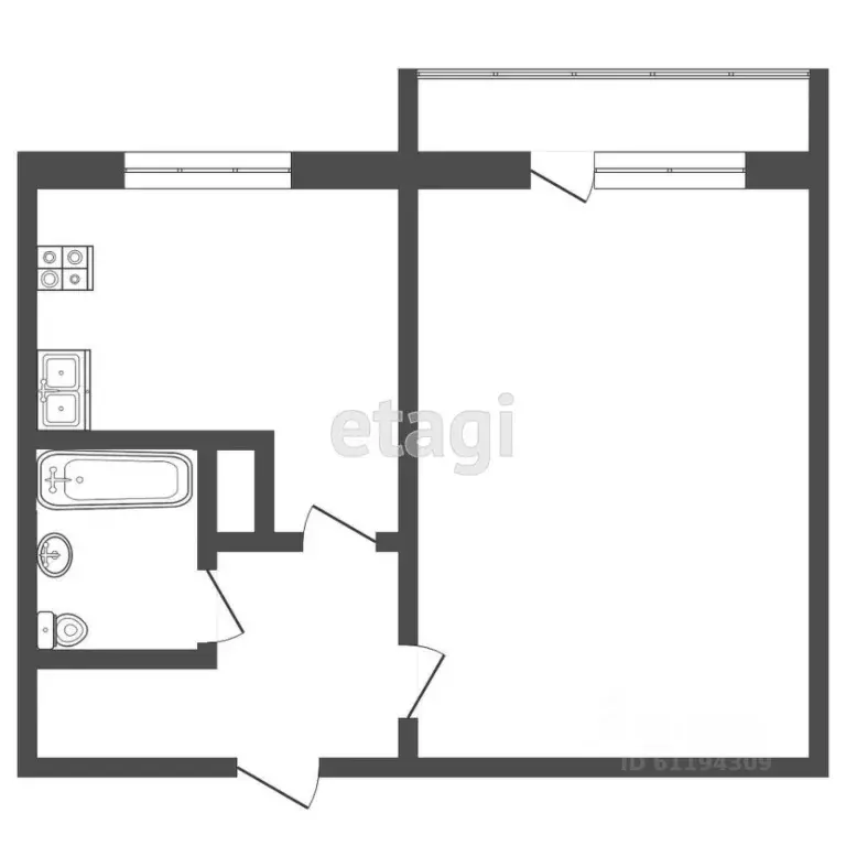 1-к кв. Мордовия, Саранск ул. Фурманова, 61 (37.0 м) - Фото 2