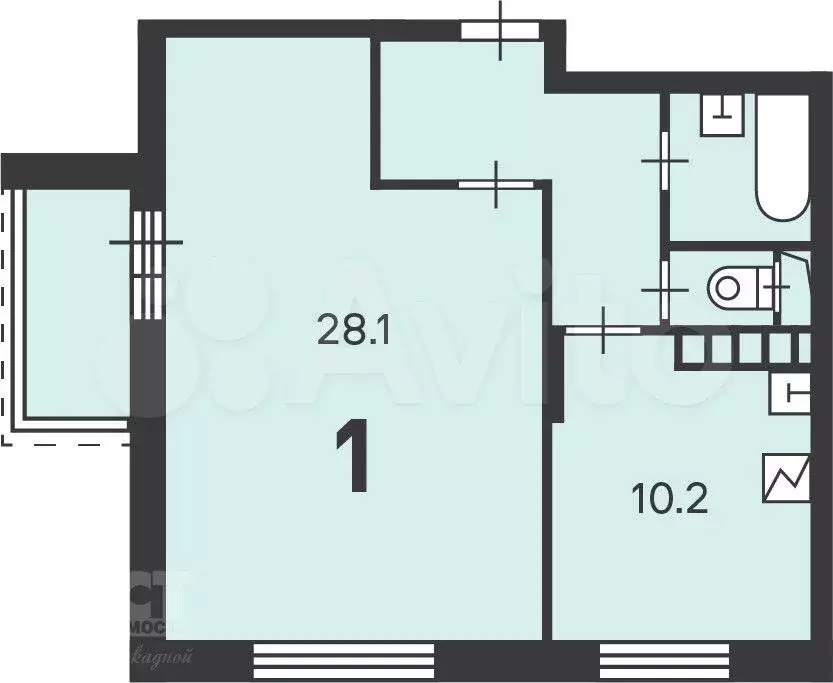 Аукцион: 1-к. квартира, 48,9 м, 13/16 эт. - Фото 0