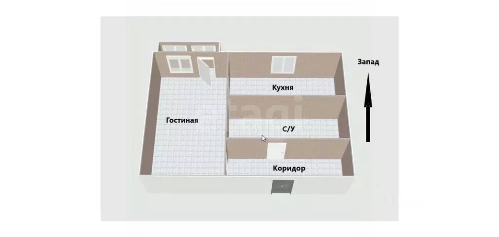 1-к кв. Сахалинская область, Холмск ул. Победы, 28 (30.7 м) - Фото 1
