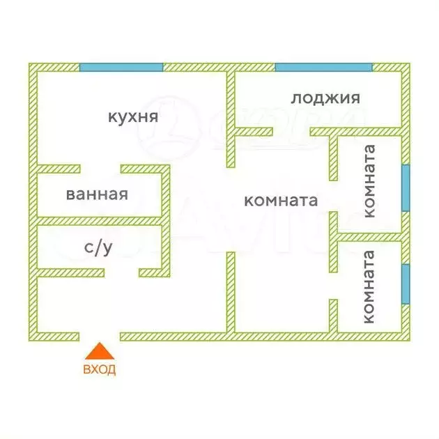 3-к. квартира, 47 м, 5/5 эт. - Фото 0