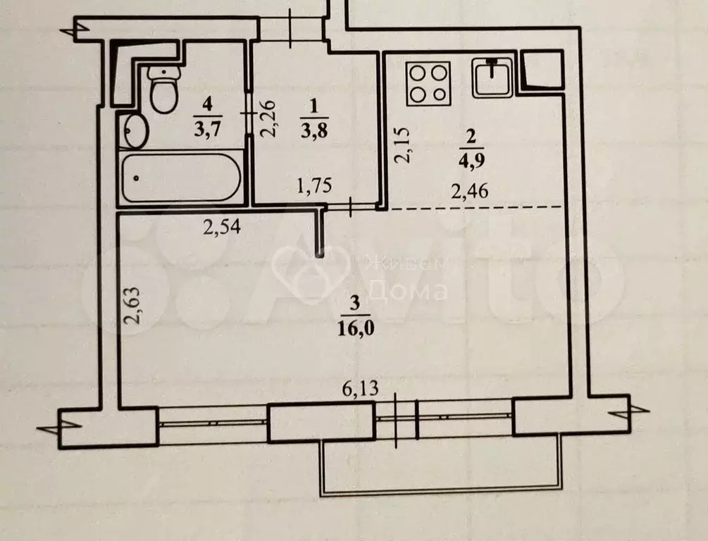 Квартира-студия, 30 м, 7/10 эт. - Фото 0