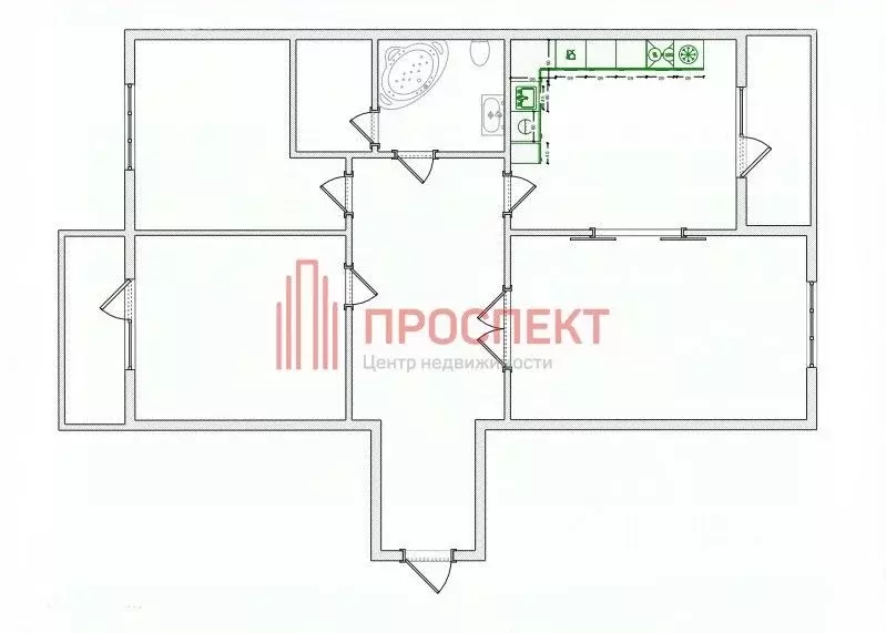 3-к кв. Пензенская область, Пенза ул. Мира, 40А (108.0 м) - Фото 2