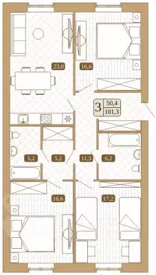 3-к кв. Московская область, Сергиев Посад ул. Авраамия Палицына, 4 ... - Фото 1