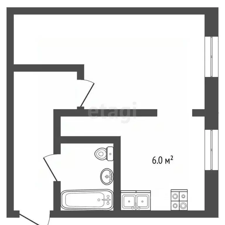 1-к кв. Архангельская область, Котлас ул. Кирова, 75 (30.8 м) - Фото 2