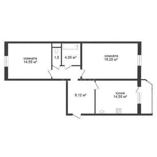 2-комнатная квартира: Тюмень, улица Московский Тракт, 152 (66 м) - Фото 1