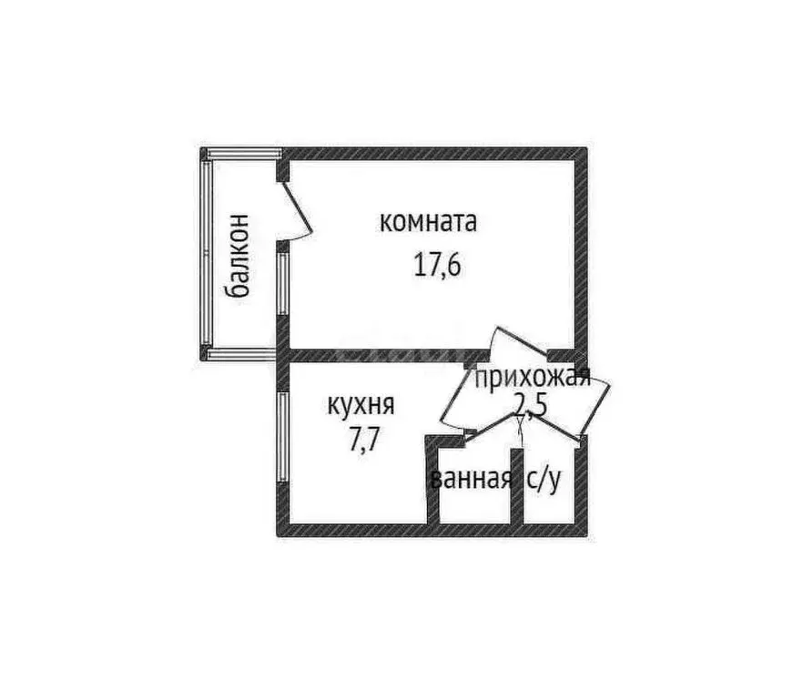 1-комнатная квартира: Краснодар, Ставропольская улица, 89 (31.6 м) - Фото 0