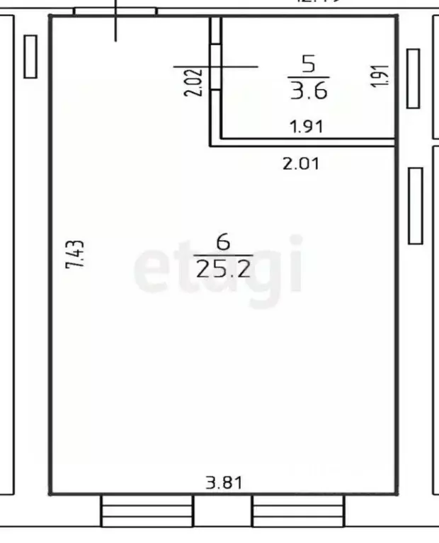 Студия Калининградская область, Светлогорск Центральная пл., 1к2 (29.0 ... - Фото 1