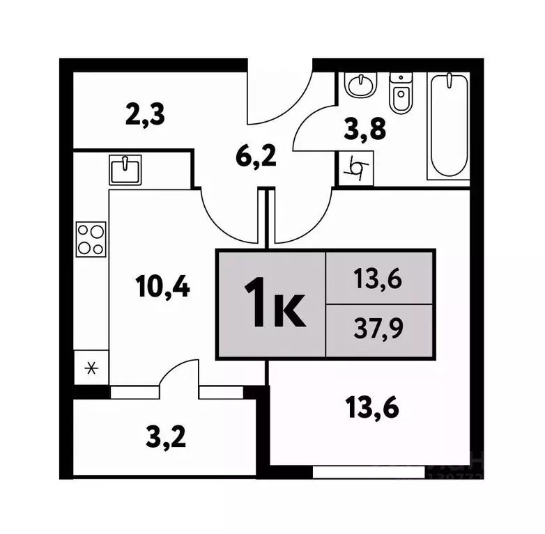 1-к кв. Москва Фестивальная ул., 15К4 (37.9 м) - Фото 0