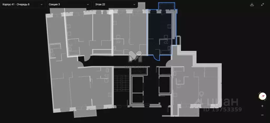Студия Санкт-Петербург Коломяжский просп., 13к2 (26.47 м) - Фото 1