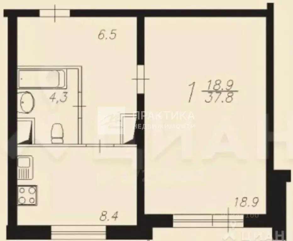 1-к кв. Москва ул. Хачатуряна, 7 (37.8 м) - Фото 2