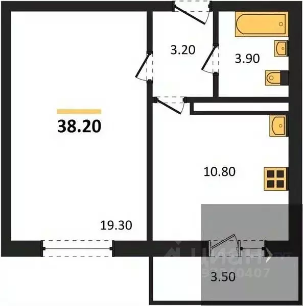 1-к кв. Воронежская область, Воронеж ул. Шидловского, 38 (38.2 м) - Фото 1