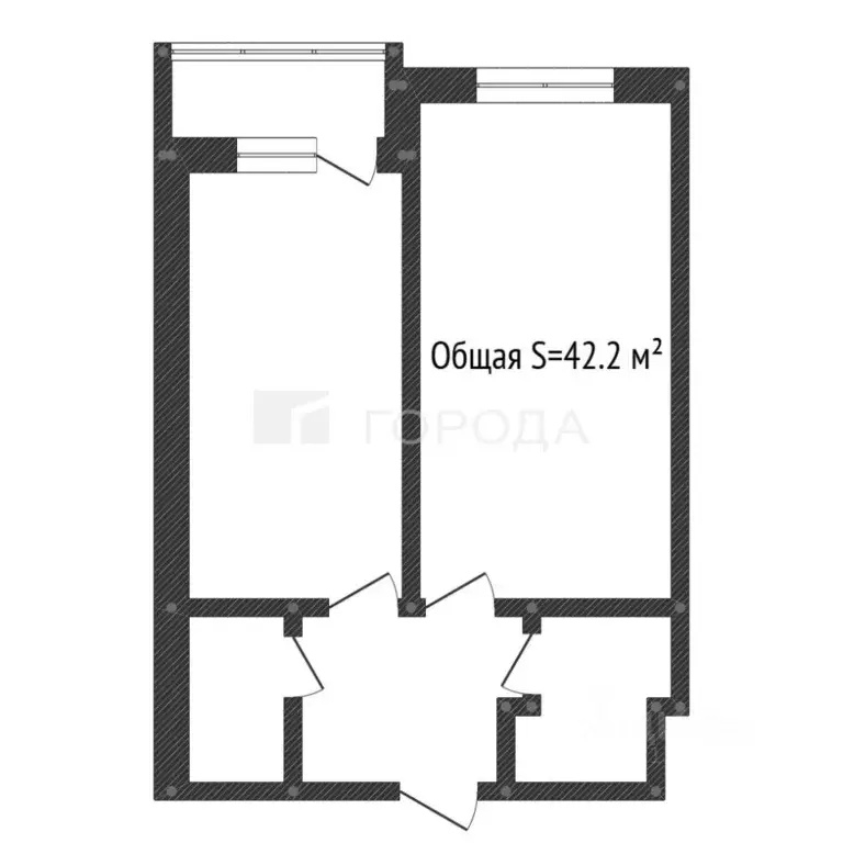 2-к кв. Алтайский край, Барнаул ул. Никитина, 107 (42.2 м) - Фото 2