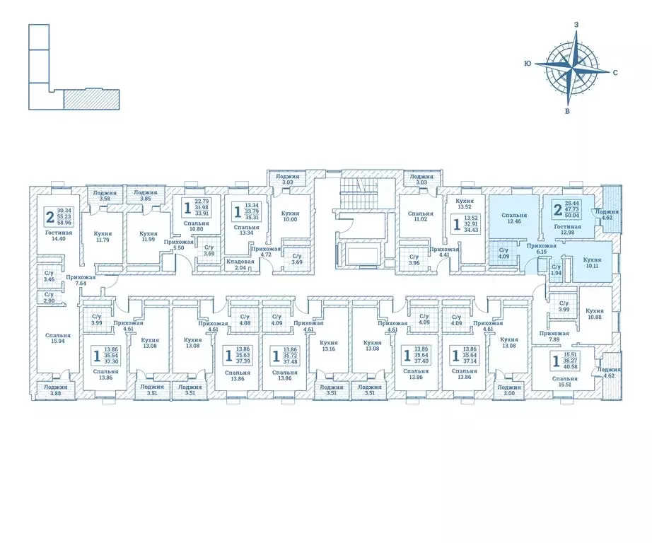 2-комнатная квартира: Монино, улица Генерала Ковачевича, 10к1 (50.4 м) - Фото 2