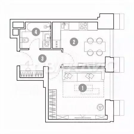 1-к кв. Москва просп. Мира, 222 (35.8 м) - Фото 2