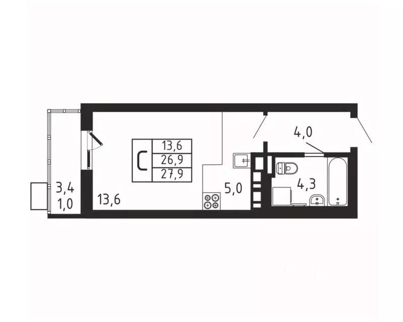Студия Московская область, Мытищи городской округ, д. Пирогово ... - Фото 1
