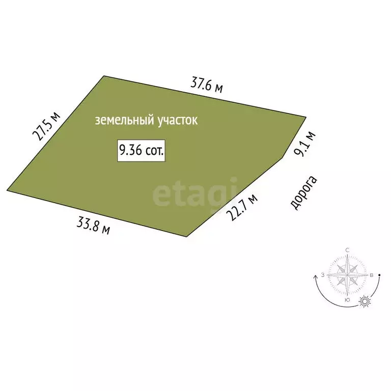 Участок в Республика Саха (Якутия), Якутск (9.36 м) - Фото 1