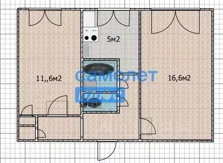 2-к кв. Алтайский край, Бийск ул. Льнокомбинат, 83 (43.3 м) - Фото 1