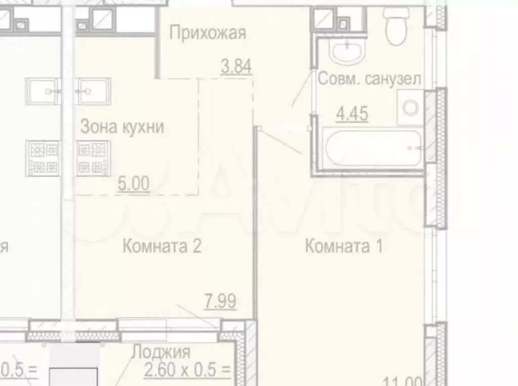 1-к. квартира, 32 м, 8/17 эт. - Фото 0