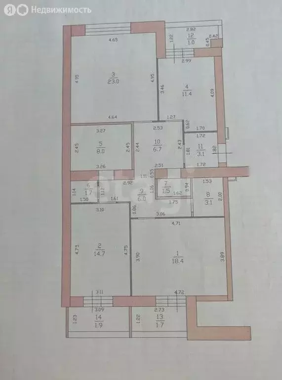 3-комнатная квартира: Казань, улица Сибгата Хакима, 5 (97.6 м) - Фото 0