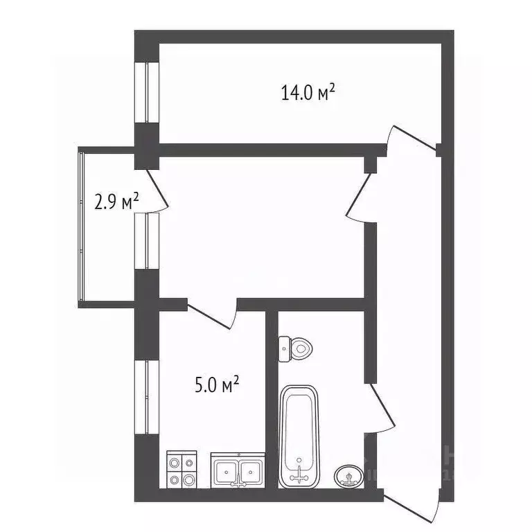 2-к кв. Самарская область, Самара Ново-Вокзальная ул., 4 (44.1 м) - Фото 2