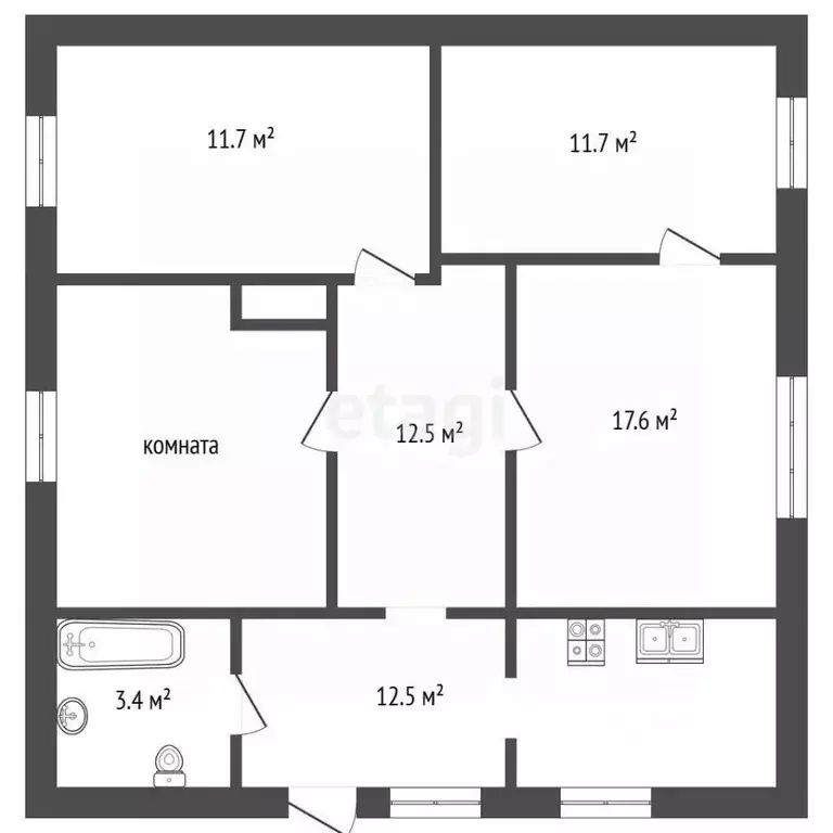 3-к кв. Тамбовская область, Мичуринск ул. Чкалова, 6 (56.3 м) - Фото 2