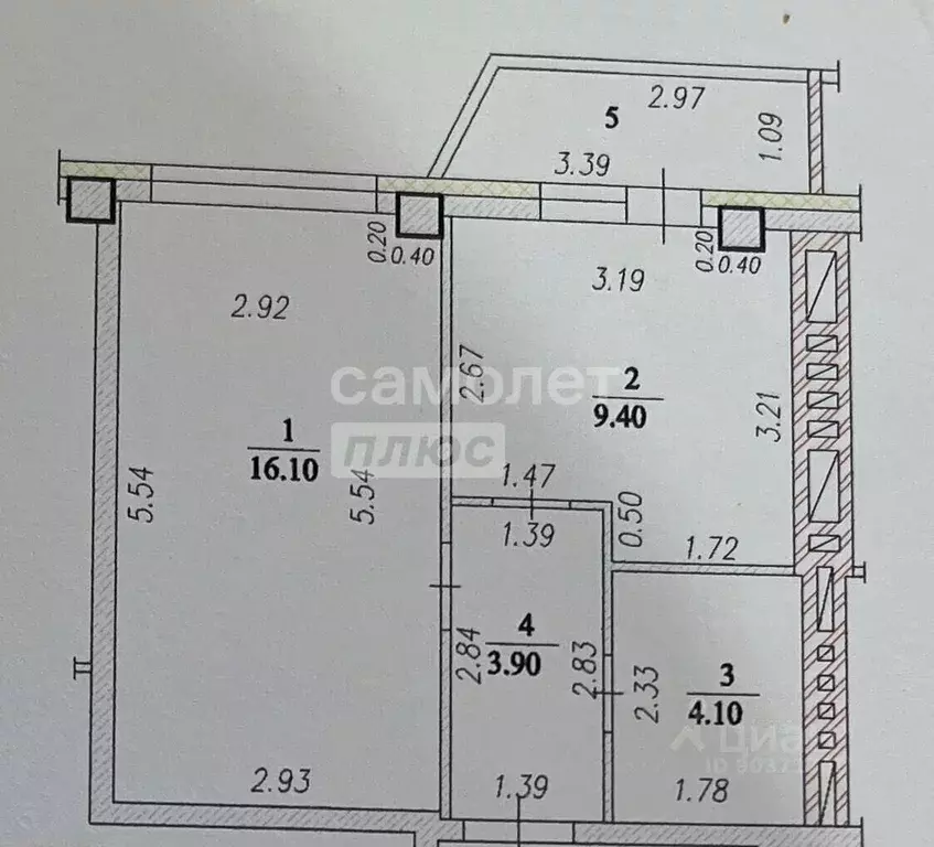 1-к кв. Чувашия, Новочебоксарск ул. Строителей, 3к1 (37.0 м) - Фото 2