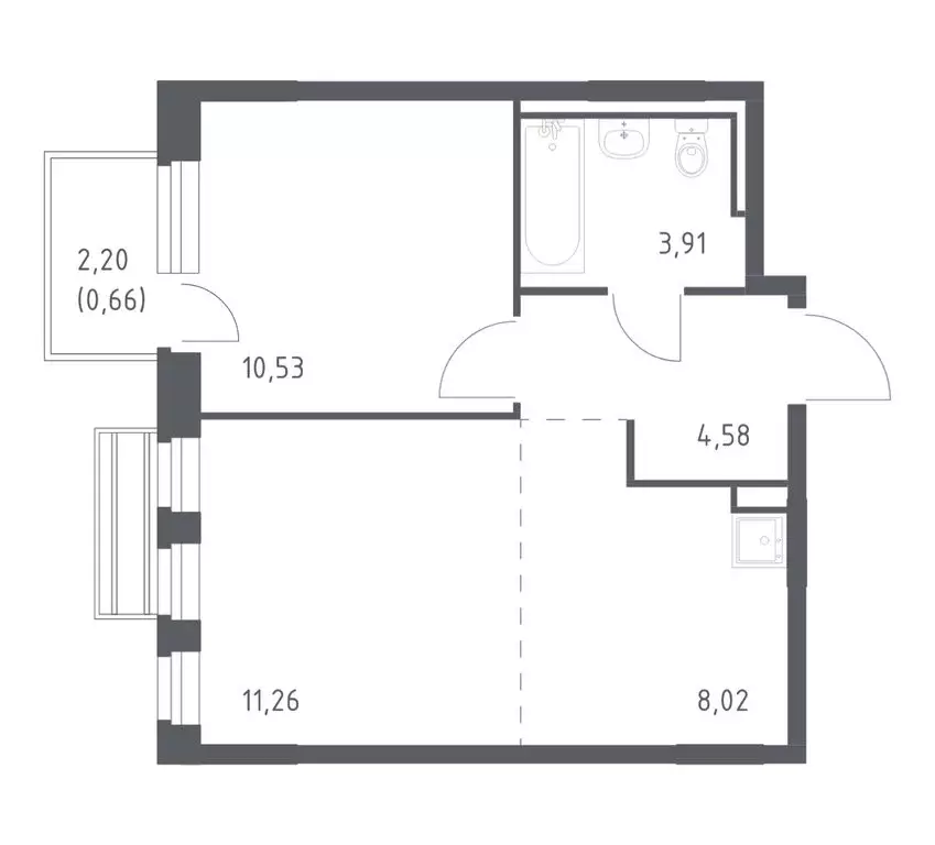 1-комнатная квартира: село Лайково, микрорайон Город-Событие, ЖК ... - Фото 1