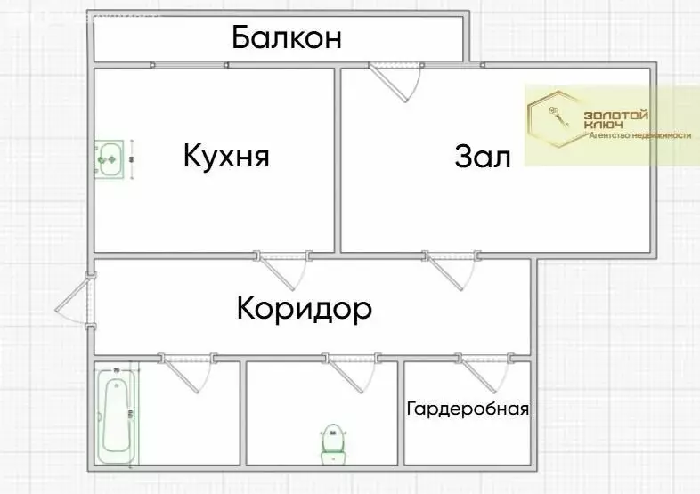 1-комнатная квартира: Димитровград, проспект Димитрова, 8 (34 м) - Фото 0