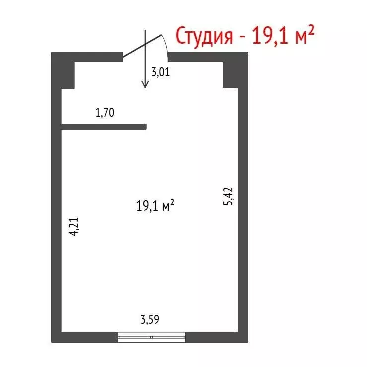 Квартира-студия: Екатеринбург, улица Старых Большевиков, 16 (19.1 м) - Фото 1