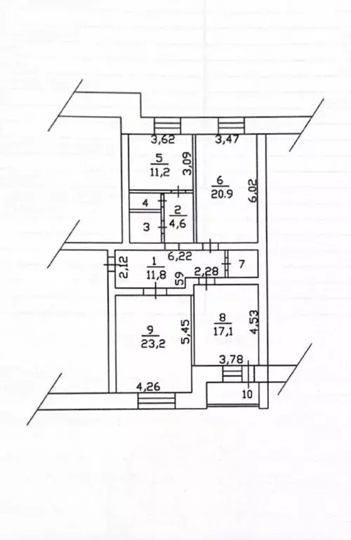 3-комнатная квартира: Набережные Челны, посёлок ГЭС, Комсомольская ... - Фото 2