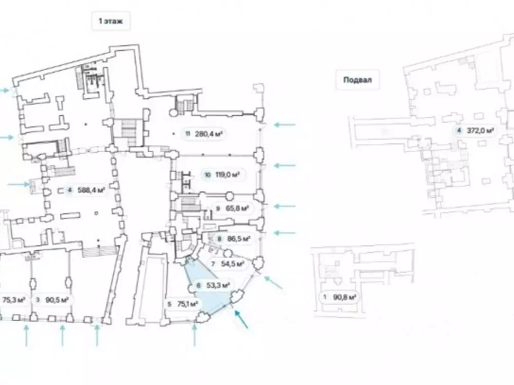 Торговая площадь в Москва Мясницкая ул., 8/2 (53 м) - Фото 2