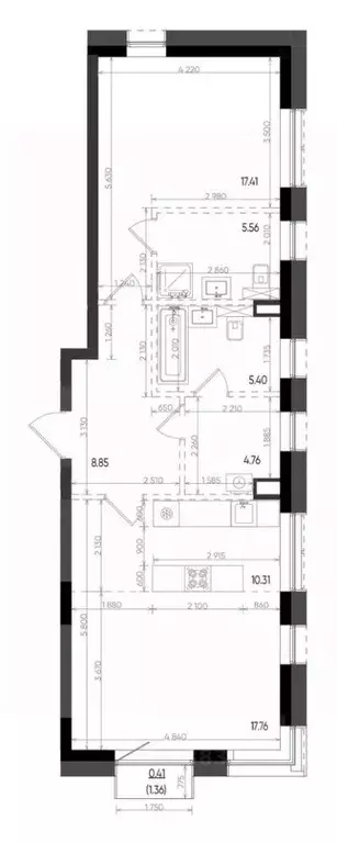 2-к кв. Татарстан, Казань Минтимер жилой комплекс (70.46 м) - Фото 1