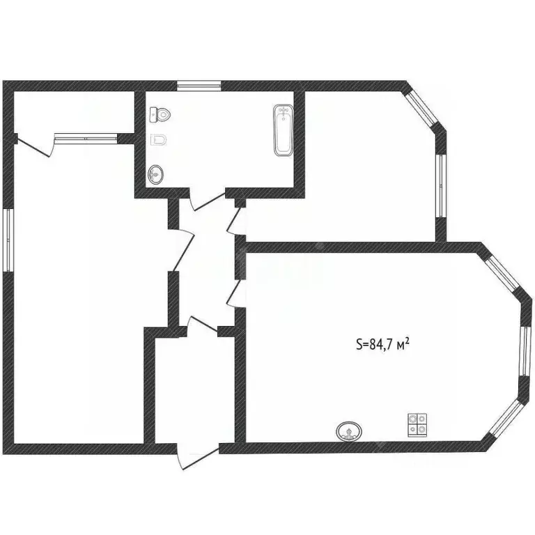 2-к кв. Алтайский край, Бийск пер. Гилева, 15/1 (84.7 м) - Фото 2