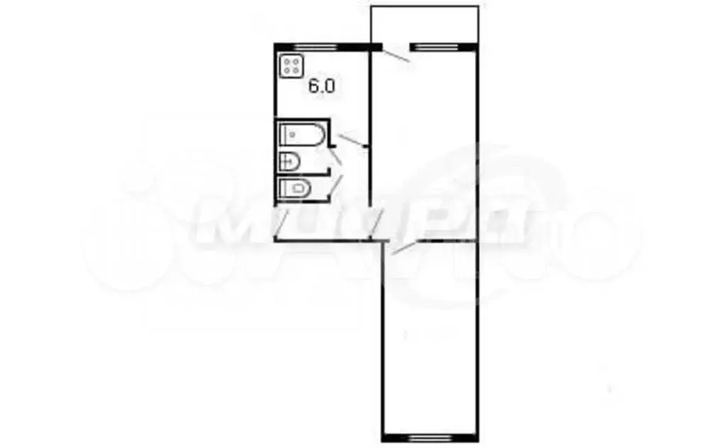 2-к. квартира, 44,8 м, 3/5 эт. - Фото 0