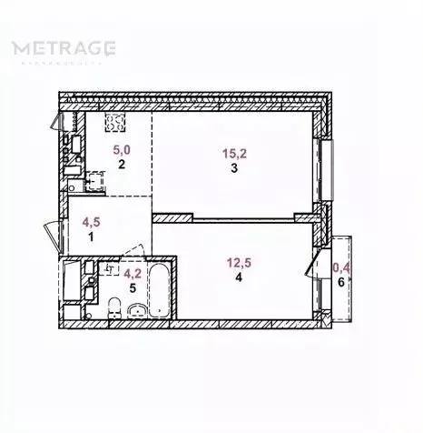 1-к кв. Новосибирская область, Новосибирск ул. Никитина, 67 (41.8 м) - Фото 1