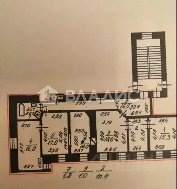 4-к кв. Санкт-Петербург 15-я Васильевского острова линия, 34 (112.0 м) - Фото 2