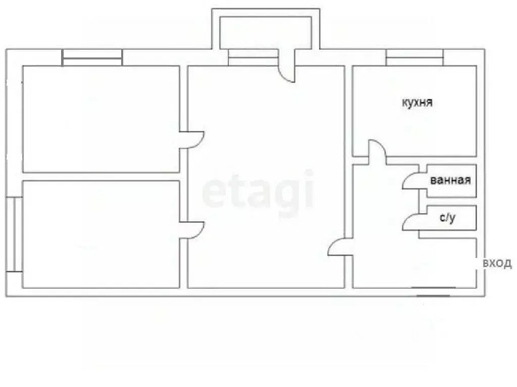 3-к кв. Тульская область, Богородицк ул. Победы, 41 (56.0 м) - Фото 1