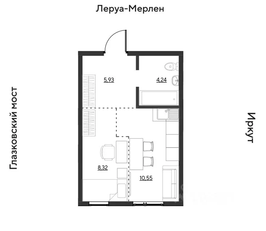 1-к кв. Иркутская область, Иркутск Затон кв-л, ул. Набережная Иркута, ... - Фото 0