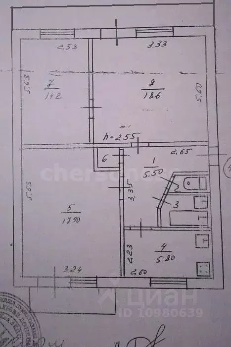 3-к кв. Севастополь ул. Павла Корчагина, 34 (65.6 м) - Фото 1