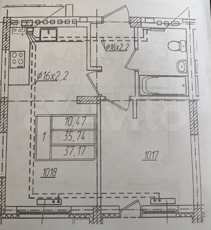 2-к. квартира, 37 м, 5/6 эт. - Фото 0