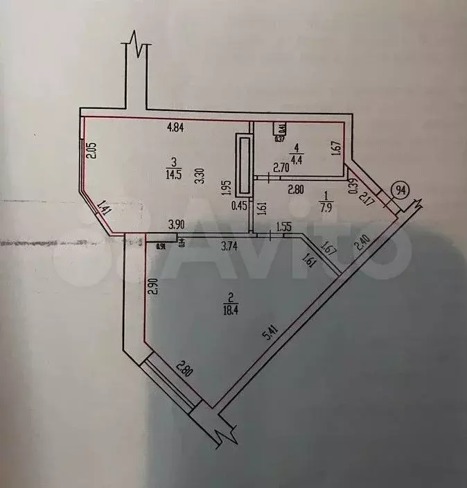 1-к. квартира, 45,2 м, 8/10 эт. - Фото 0