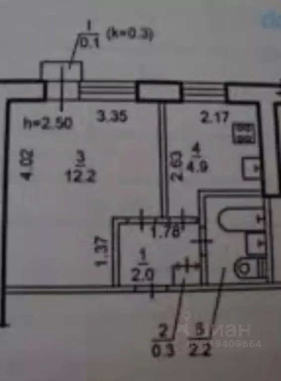 1-к кв. Саха (Якутия), Якутск Октябрьская ул., 19/1 (22.0 м) - Фото 1