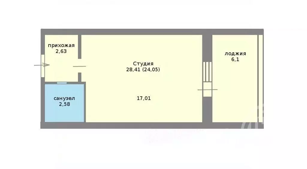 Студия Ленинградская область, Мурино Всеволожский район, просп. ... - Фото 2