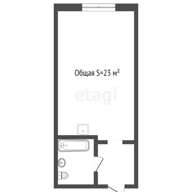 Квартира-студия: Кемерово, улица Сибиряков-Гвардейцев, 21 (23 м) - Фото 0