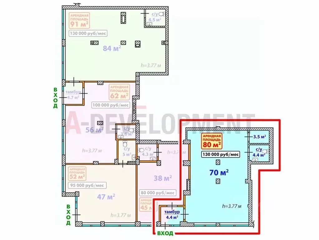 Торговая площадь в Татарстан, Казань ул. Анаса Тазетдинова, 5 (80 м) - Фото 0