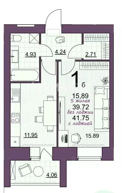 1-к кв. Башкортостан, Октябрьский 33-й мкр,  (41.75 м) - Фото 0