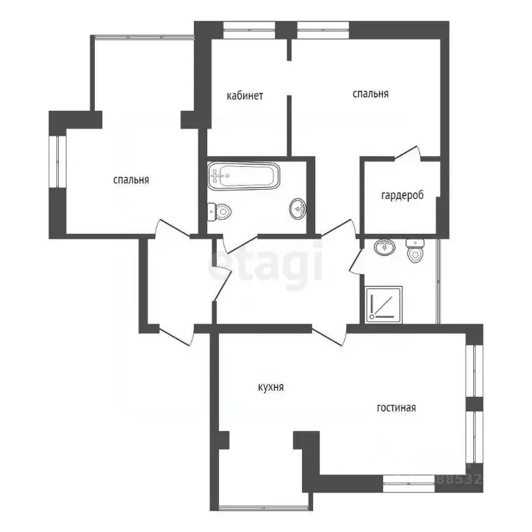 4-к кв. Красноярский край, Красноярск ул. Молокова, 5 (168.5 м) - Фото 2