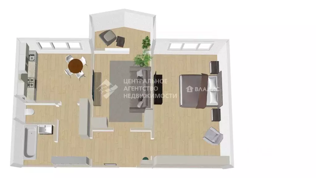 2-к кв. Рязанская область, Рязанский район, Полянское с/пос, с. Поляны ... - Фото 2