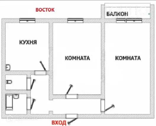 Продаётся 2-к квартира, 53.6 м - Фото 1